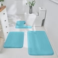 thumbnail image 5 of Bathroom Rugs Sets 3 Piece,Soft Absorbent Bath Mat and U-Shaped Toilet Rug with Non Slip Backing,Shaggy Bath Mats for Bathroom, Bathroom Floor Mat Absorbent Corals Velvet Floor Mat Household Toilet, 5 of 5