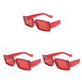 thumbnail image 4 of kurtrusly Monture Rectangulaire Légère Protection pour Style à la Mode Matériaux PC Lunettes Monture Rouge 3 Ensembles, 4 of 6