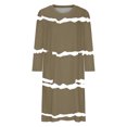 thumbnail image 4 of mtvxesu Robes pour Femmes Grande Taille, Robe Grande Taille pour Femmes à Col Rond, Robes d'Été Décontractées avec Poche, Manches Longues Jusqu'au Genou avec Poches, Robes Mini, 4 of 5