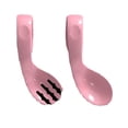thumbnail image 1 of Curved Spoon Toddler Spoons Baby Fork Spoon Set Baby Bendable Spoon Arc Shaped Small Mouth Recyclable Baby Training Spoons For Baby Self Directed Eating TrainingPink, 1 of 1