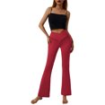 thumbnail image 1 of Women's Bootcut Yoga Pants Crossover High Waisted Workout Leggings Stretch Through Tummy Control Flare Pants, 1 of 7