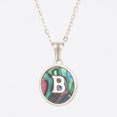 thumbnail image 1 of Colliers, Collier Lettre Coquille Mignonne pour Filles, Pendentifs Pièce pour Filles en Acier Inoxydable Colliers Initiale pour Femmes Bijoux Rond, 1 of 9