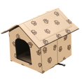thumbnail image 3 of Maison Extérieure pour Chat, Petit Chien, Niche, Lit Chaud et Isolé, Imperméable, pour Chiot, Jaune G, 3 of 9