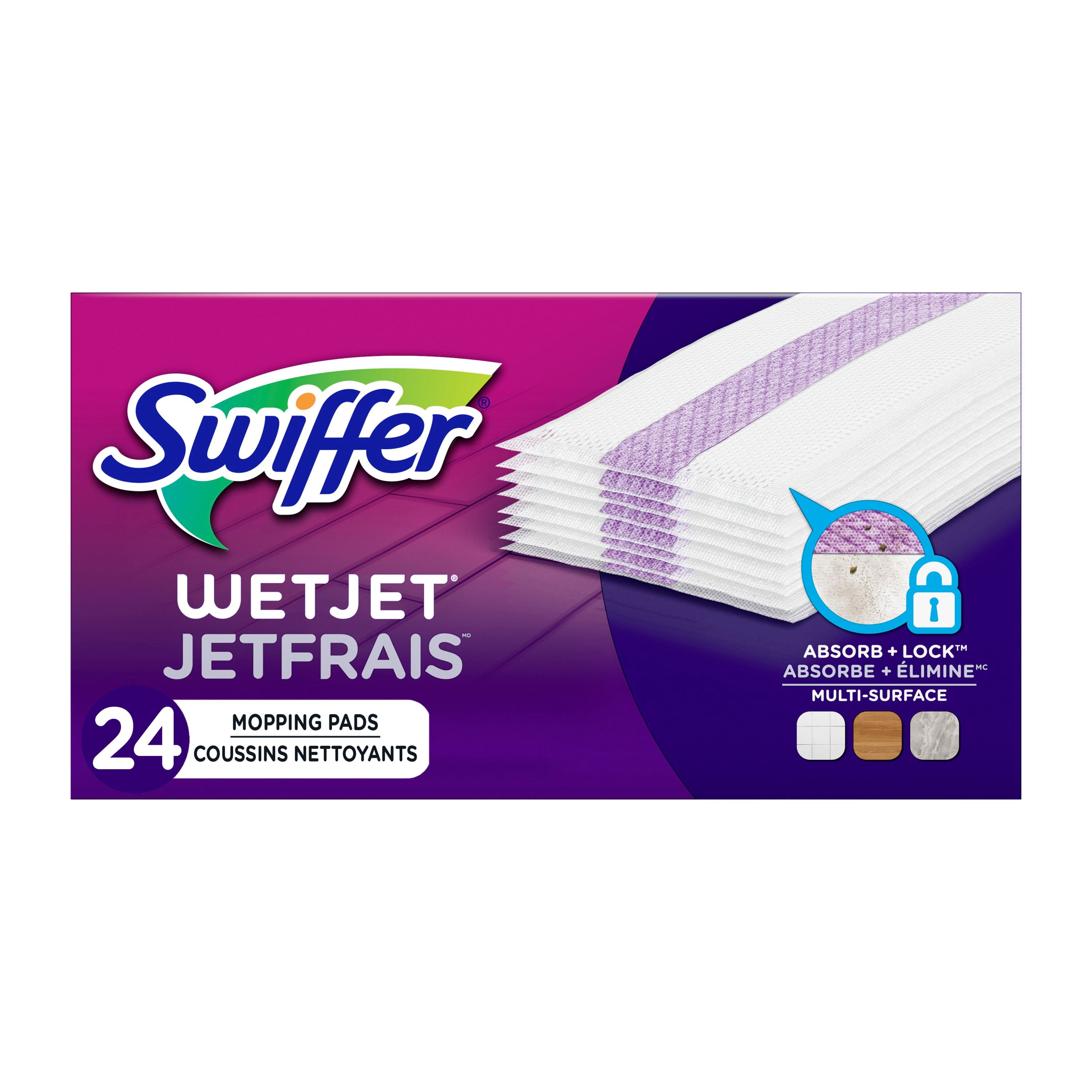 Swiffer WetJet Spray Mop Multi-Surface Mopping Pads for Floor Cleaning, 24 count