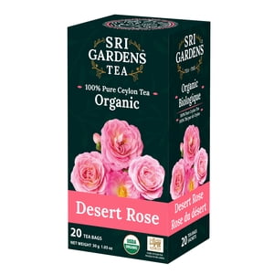 Sri Gardens Tea Desert Rose noir Tea, 20 Tea Sacs
