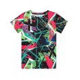 thumbnail image 1 of PMVFHDE Chemises Décontractées Imprimées pour Filles Col Rond Manches Courtes Hauts / Tenues Tunique Décontractée Blouse Vert-A,9-12 Ans, 1 of 2