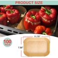 thumbnail image 2 of 11.6'' x 7.6'' Air Fryer Disposable Liners Paper for Ninja FG551 Foodi Smart XL 6-in-1 Indoor Grill Accessories, Rectangular Perforated Sheets for Ninja Foodi Air Fryer Parchment Paper,100 PCS, 2 of 7