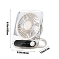 thumbnail image 3 of Ohufall USB Rechargeable Portable Fan Wall Mount And Stand Multi Speed Cooling Fan For Bedroom Office, 3 of 7