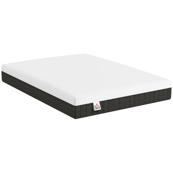 HOMCOM Matelas Double, Matelas en Mousse Mémoire de 10 Pouces en Boîte, Fermeté Moyenne