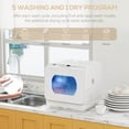 thumbnail image 4 of CoSoTower Portable Dishwasher, Counter Dishwasher with 4 Place Settings, 5 Washing Programs, Air-Dry Function, 6L Water Tank, 4 of 7
