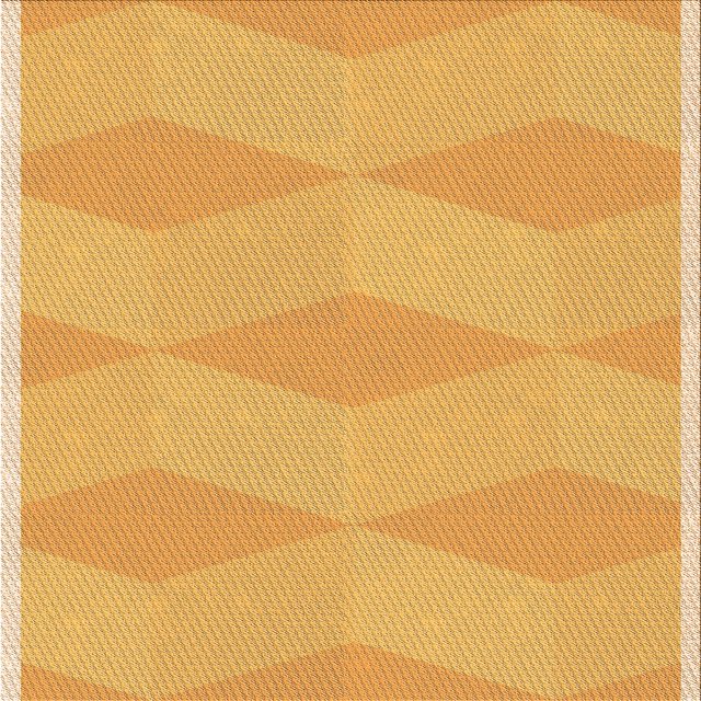 Ahgly Company Tapis d'Intérieur Lavable en Machine Carré Jaune Safran, 5 Pieds Carré
