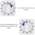 thumbnail image 4 of EcoNesxp White 60 Minute Timer 2 Pieces Mechanical Kitchen Timer Minute Timer with Sound Alarm Countdown, 4 of 5