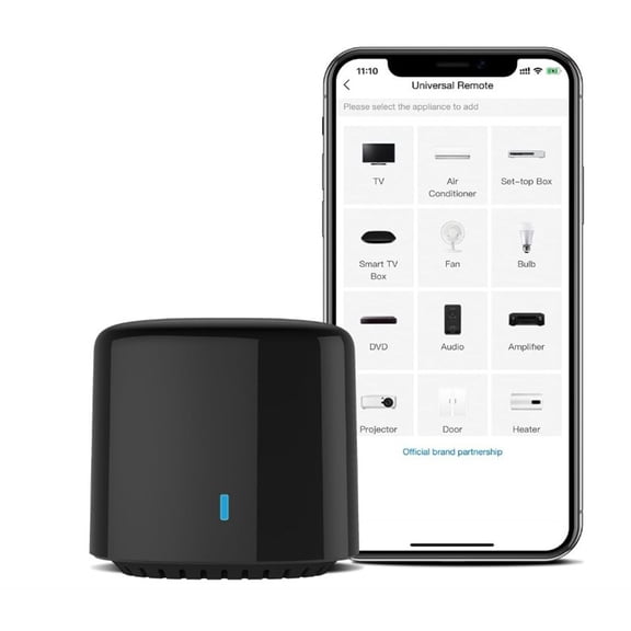 Concentrateur de Télécommande Intelligent Wi‐Fi IR avec Commande Vocale pour Alexa et l'Assistant Google, pour Plus de 50 000 Appareils Infrarouges, Prend en Charge l'Application pour Téléphone Intelligent et l'Automatisation Personnalisée