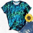 thumbnail image 3 of Birdeem Mode Femme Blouse à Col Rond Imprimé Décontracté T-Shirt Manches Courtes Hauts d'Été, 3 of 3