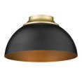 thumbnail image 1 of Golden Lighting 6956-FM OG-BLK Zoey Plafonnier Encastré, Or Olympique, 1 of 1
