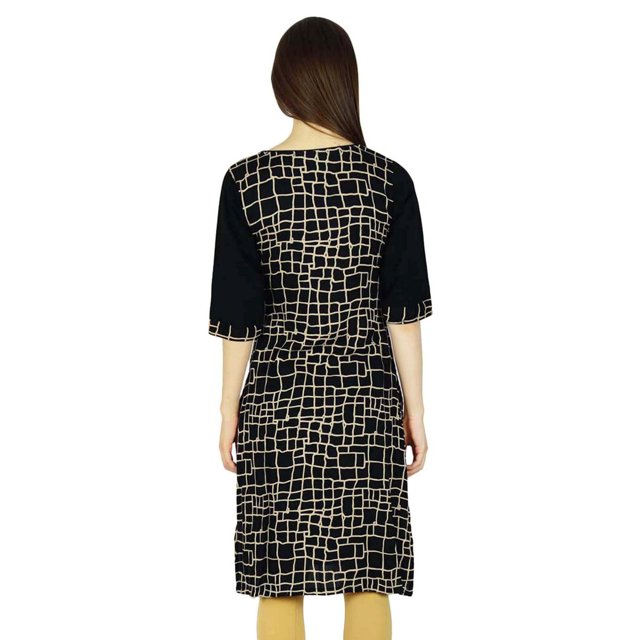 Phagun Kurta Indienne pour Femmes Kurti Ethnique de Designer Haut Imprimé en Rayonne Tunique Robe