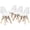 White, variant on Costway Set of 4 Plastic Hollow Out Chair Mid Century Modern Wood-Leg Seat White