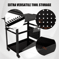thumbnail image 3 of Kojooin Welding Table with Wheels, Storage and Pegboard, Heavy Duty Steel Mobile Welding Bench for Garage Workshop, 3 of 7