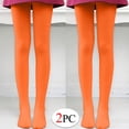thumbnail image 2 of FAIWAD 2PC Girls Ballet Dance Tights Soft Opaque Footed Pantyhose Stretch High Waist Colorful Stockings, 2 of 8