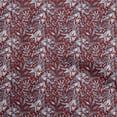 thumbnail image 1 of oneOone Velvet Maroon Fabric Florals Sewing Craft Projects Fabric Prints By Yard 58 Inch Wide, 1 of 4