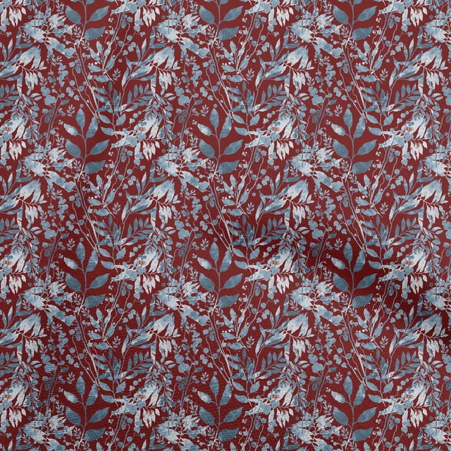 oneOone Velvet Maroon Fabric Florals Sewing Craft Projects Fabric Prints By Yard 58 Inch Wide
