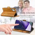 thumbnail image 4 of Case for Samsung Galaxy S22 Ultra 5G Cover Leather Wallet Folio Case Book Design Flip Magnetic Closure - Yellow, 4 of 5