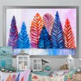 thumbnail image 1 of Designart Arbres de Noël Abstraits Traditionnels Art Mural Encadré, 1 of 4