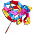 thumbnail image 1 of Gymnastics Streamers, Nylon Widely  Dance Ribbons 4m  for Training Coloful,Flame,Orange,Red,Pink, 1 of 8