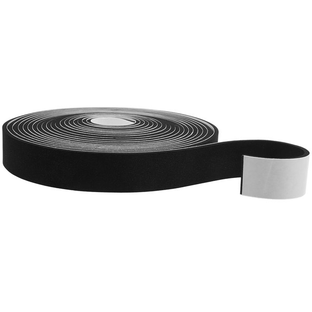 Minkissy 1 Roll Black Door Weatherstripping EVA Sponge for Home Improvement