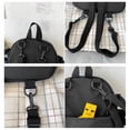 thumbnail image 2 of AMERTEER Fashion Backpack Nylon Cute Female Backpack Solid Color for Student (Black), 2 of 10