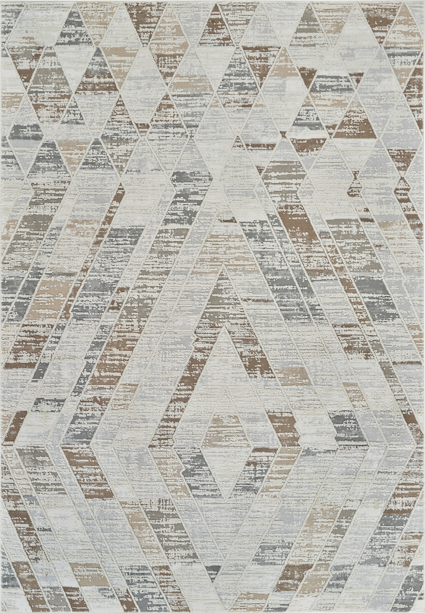 Rug Branch Nomad Abstract Indoor Area Rug, Beige Brown, Modern - Living Room, Bedroom, Dining and Kitchen