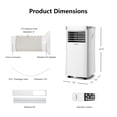 thumbnail image 2 of Costway 8000 BTU Portable Air Conditioner 3-in-1 Air Cooler with Remote Control, 2 of 7