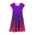 thumbnail image 4 of RXIRUCGD 2025 Vêtements d'Été pour Enfants Mode Filles Nouvelle Robe d'Été à Manches Courtes Poches à Volants Col Rond Imprimé, 4 of 4