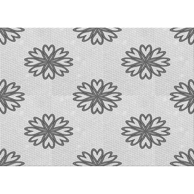 Ahgly Company Machine Washable Indoor Rectangle Transitional Platinum Gray Area Rugs, 7' x 10'