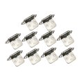 thumbnail image 1 of jifeng 10 Pieces Self Closing Hinges Connector Spring Hinges Kitchen Cabinet Hinges White Nickel, 1 of 9