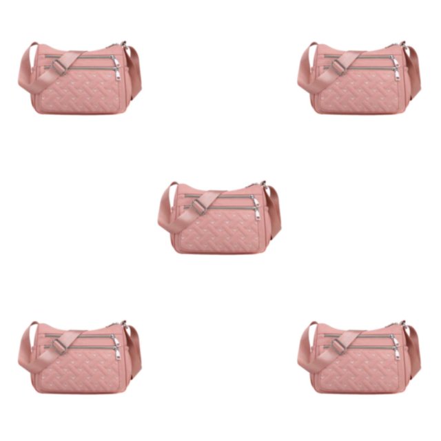 Youkk Stay Organized With Multipurpose Messenger Bag Large Capacity Crossbody Bag pink 5Set