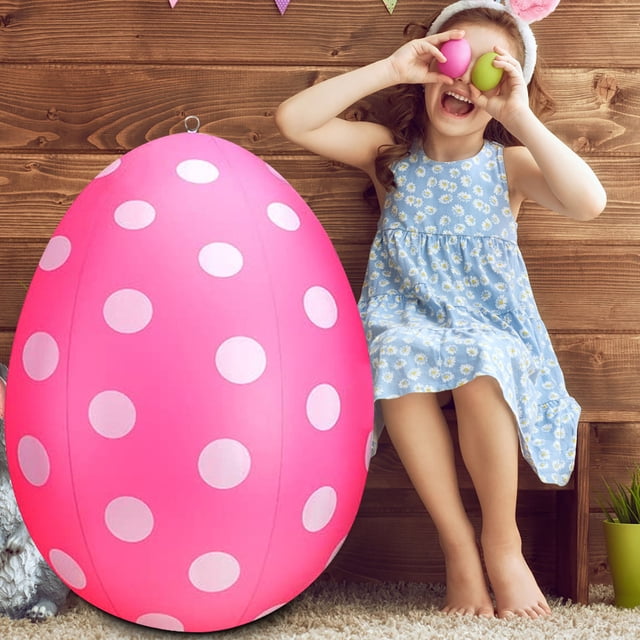 WRKEKC Liquidation Oeufs de Pâques Gonflables Jouets de Décoration Extérieure pour Enfants Oeufs Colorés Oeufs de Pâques Gonflables pour Cour Jardin Fête 1 Pce