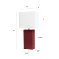 thumbnail image 3 of Elegant Designs Modern Leather Table Lamp with USB and White Fabric Shade, 3 of 7