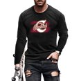 thumbnail image 1 of UKAP Mens T Shirt Crew Neck Tops Long Sleeve Loose Fall Pullover #06 4XL, 1 of 2