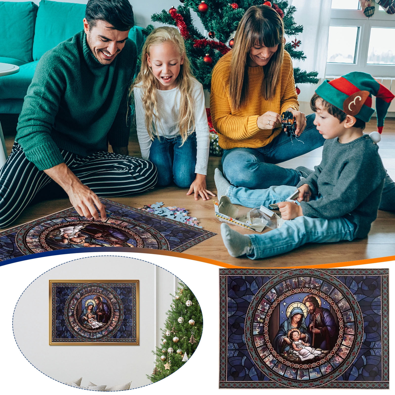 EGNMCR Room Decor Home Decor Nativity Scene Jigsaws Puzzle 1000 Puzzle products