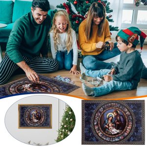 EGNMCR Décor de chambre Accueil Décor Nativité Scène Puzzle Puzzles 1000 Produits de réflexion