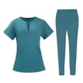 thumbnail image 4 of serony Female Nursing Scrubs Uniform Breathable for Cosmetology Pet Groomer SPA, 4 of 8