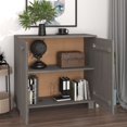 thumbnail image 5 of vidaXL Sideboard HAMAR Light Grey 85x35x80 cm Solid Wood Pine, 5 of 5