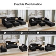 thumbnail image 5 of Honbay Canapé Sectionnel Modulaire Moderne avec Rangement pour Salon, Noir, 5 of 5