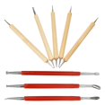 thumbnail image 3 of 8Pcs DIY HandMade Leather Craft Carving Stylus Tool Spoon Double Head Point Drill Pen Kit Set, 3 of 8