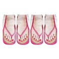 thumbnail image 2 of Two Pairs 3D Pattern Manicure Print Socks Flip Flop Funny Hidden Running Socks Women Personalized, 2 of 4