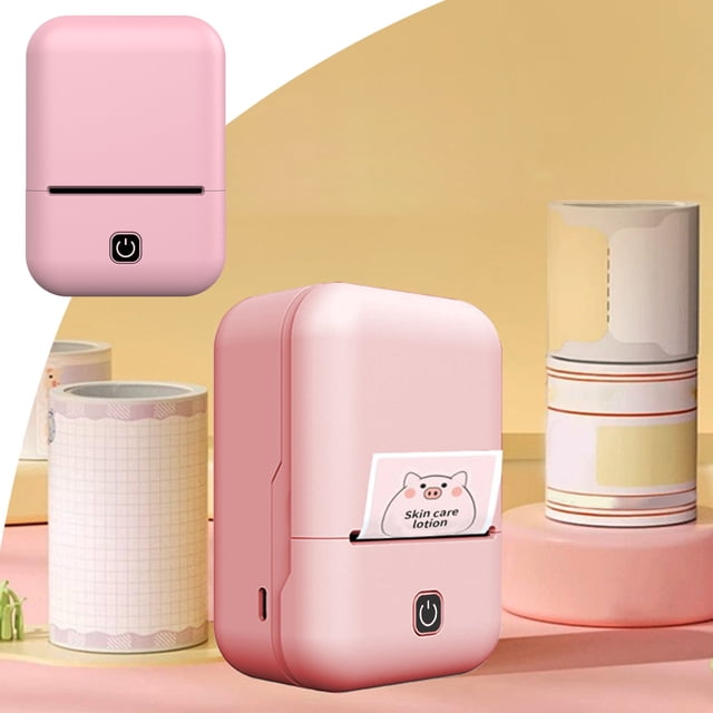 Edgergery Imprimantes Thermiques d'Étiquettes Sans Fil Bluetooth Portables Adhésives pour Codes-Barres Machine d'Impression Sans Encre pour la Maison