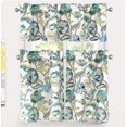 thumbnail image 1 of DriftAway Layla Classic America Style Floral Leaves Pattern Semi Sheer 3 Pieces Rod Pocket Kitchen Window Curtain, 1 of 5