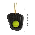 thumbnail image 3 of Colorful Softball Glove Shaped Acrylic Hanging Ornament 8Cm, Sports Theme Christmas Tree Decor For Kids Room, 3 of 4