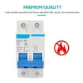 thumbnail image 2 of Mistaha Miniature Residual Current Circuit Breaker with ABS Case, 2P Pole Number, 10A Rated Current, DIN Rail Installation - DZ47-63 Series, 2 of 6